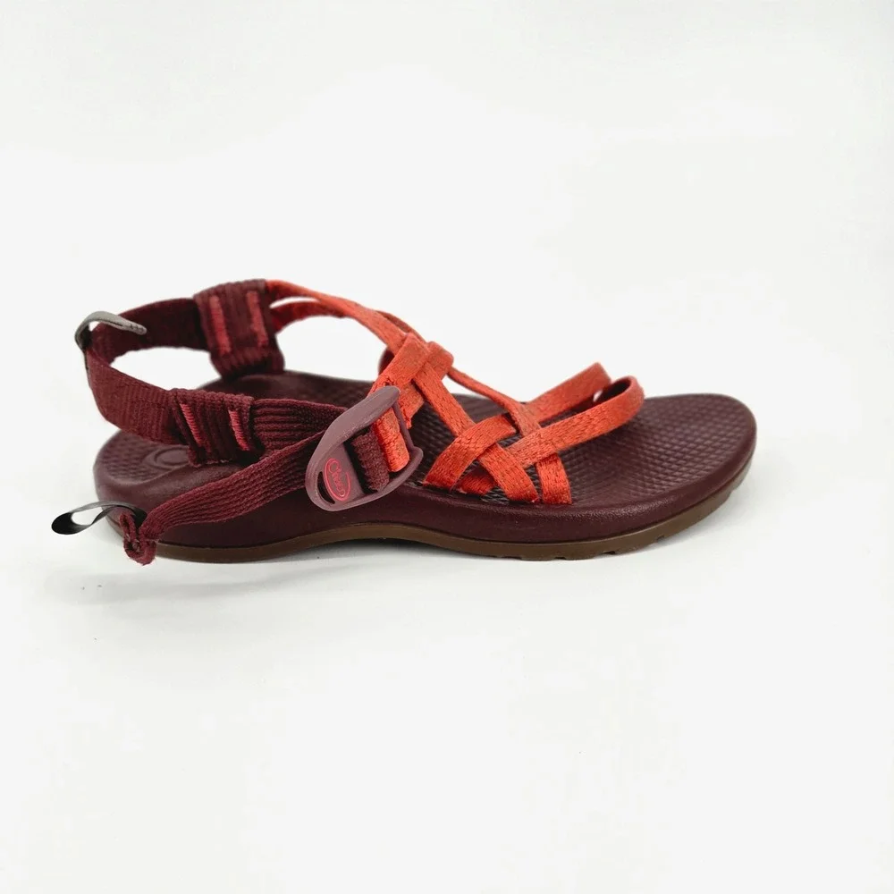 Chaco Kids ZX/1 EcoTread Grenadine Orange Double Strap Hiking Sandals Size 2Y